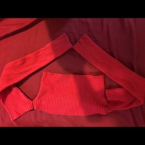Red long sleeve crop top from forever 21